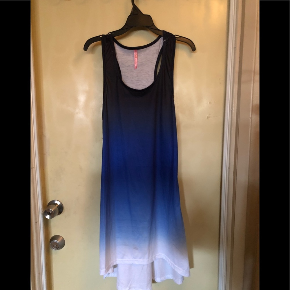 Blue white dress